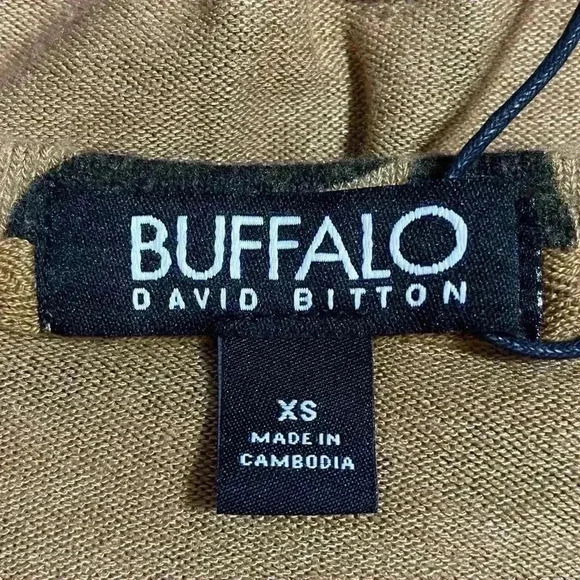 Buffalo Cheetah Gold Pullover XS Long Sleeve Casual All Over Spot Print NWT - Picture 4 of 6